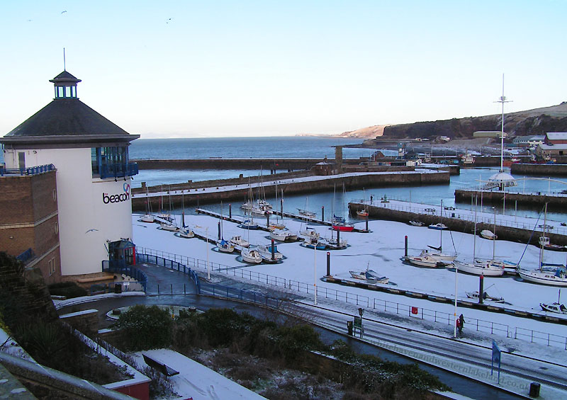 Frozen harbour at Whitehaven