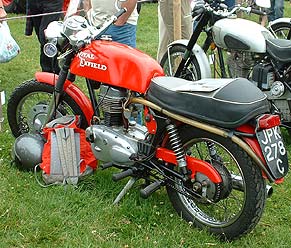 Red Royal Enfield bike