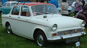 Hillman Minx in White with Red Trim