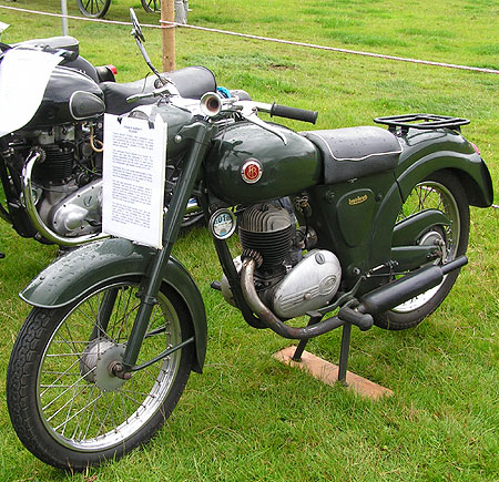 Francis Barnett motorbike in green