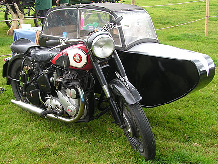 BSA Motorbike and sidecar