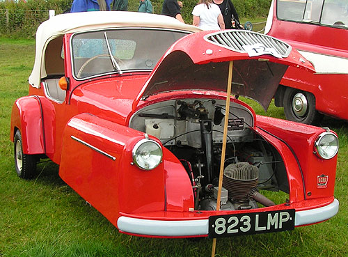 The Bond Minicar Mk D was produced by Sharps Industrials of Preston between