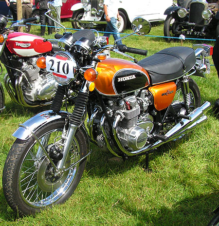 Honda CB500 in metallic orange