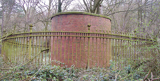 Railway air vent in park