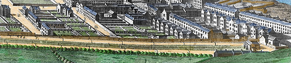 Ropewalk along the line of George Street c.1738