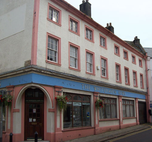 Whitehaven news building corner of Roper St. and Queen St.